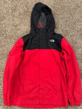 The North Face Boys Reflective Red and Black Hooded Jacket - Medium 10/12